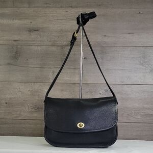 Vintage Coach 9790 Black Leather City Bag Shoulder Bag Satchel Purse